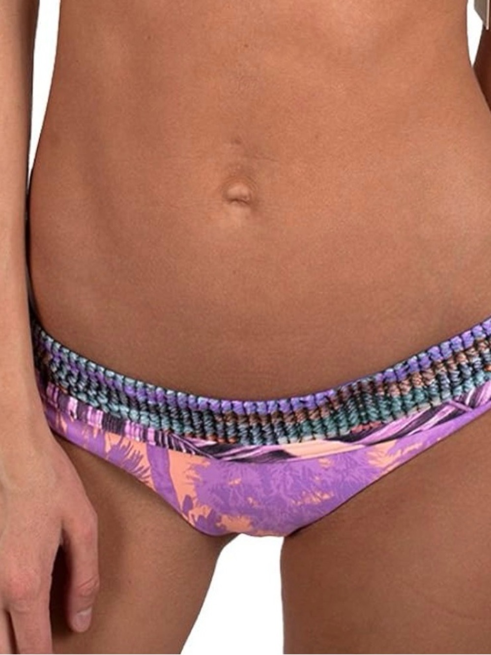 Maaji Women's Signature Cut Bikini Bottom, Le Freak reversible multicolor Large